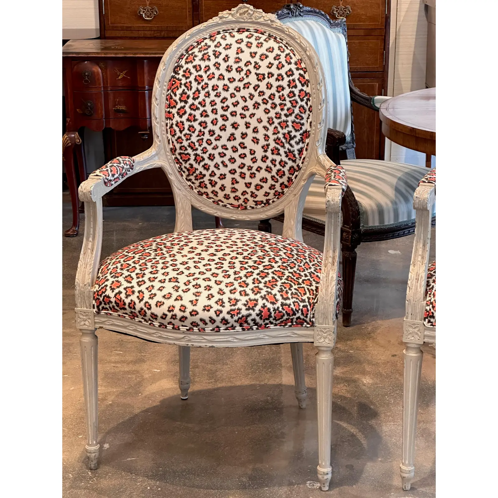 king louis chair cover with arms