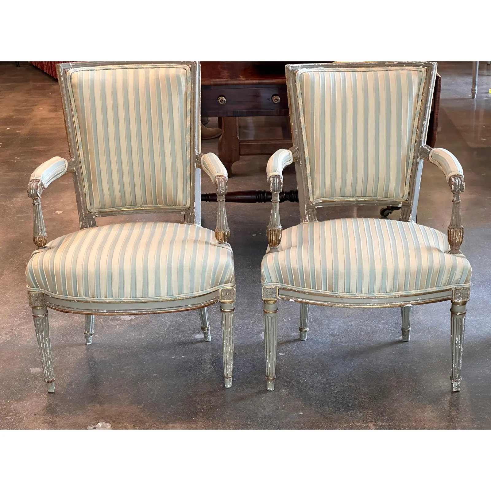 19th Century Pair of French Arm Chairs - Kenny Ball Antiques